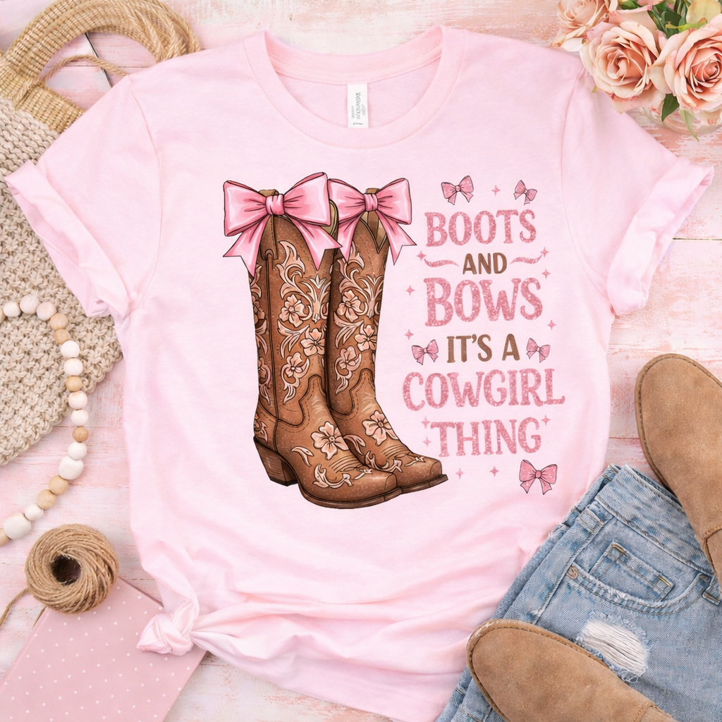 Cowgirl boots and bows🎀👢