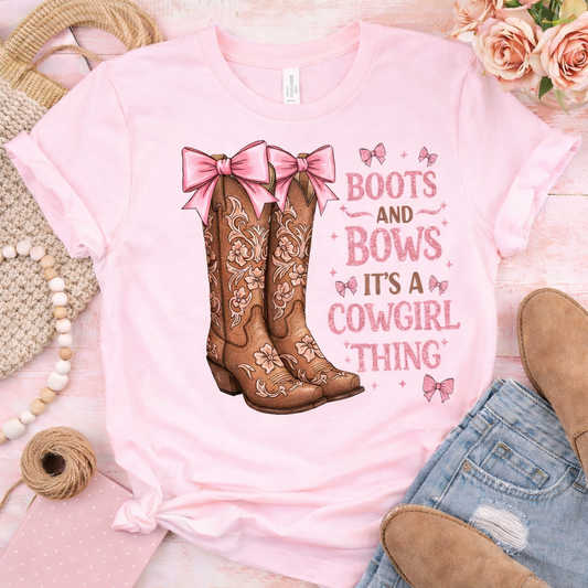 Cowgirl boots and bows🎀👢
