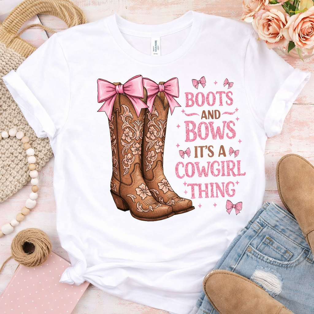 Cowgirl boots and bows🎀👢